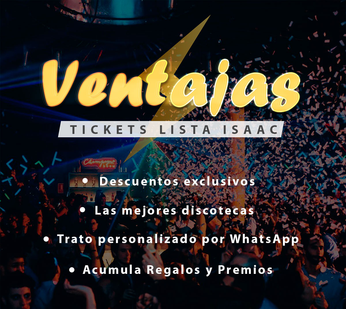 ventajas tickets lista isaac